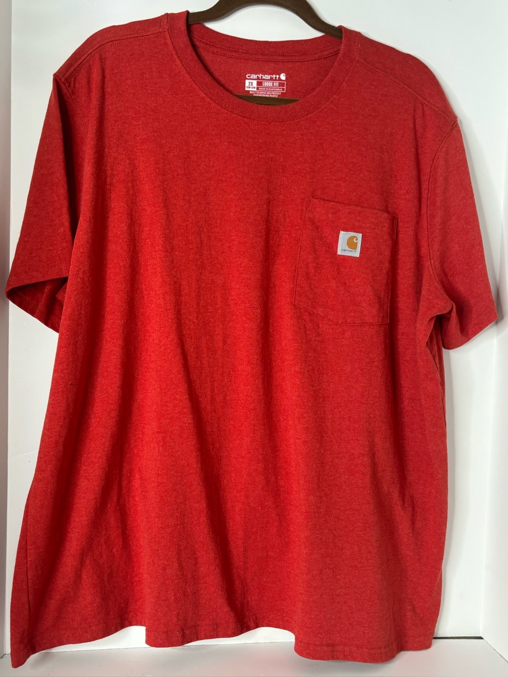 Carhartt Men’s Short Sleeve Pocket T-Shirt — SZ 2X Loose Fit